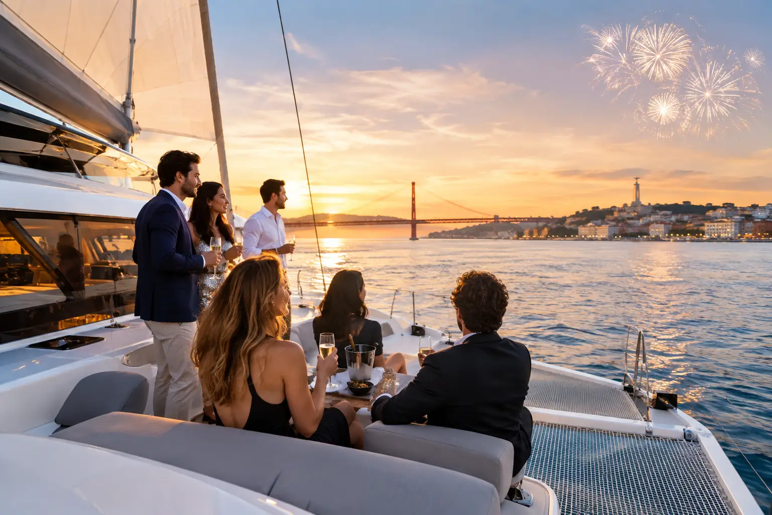 Celebrate NYE on a Luxury Catamaran in Lisbon