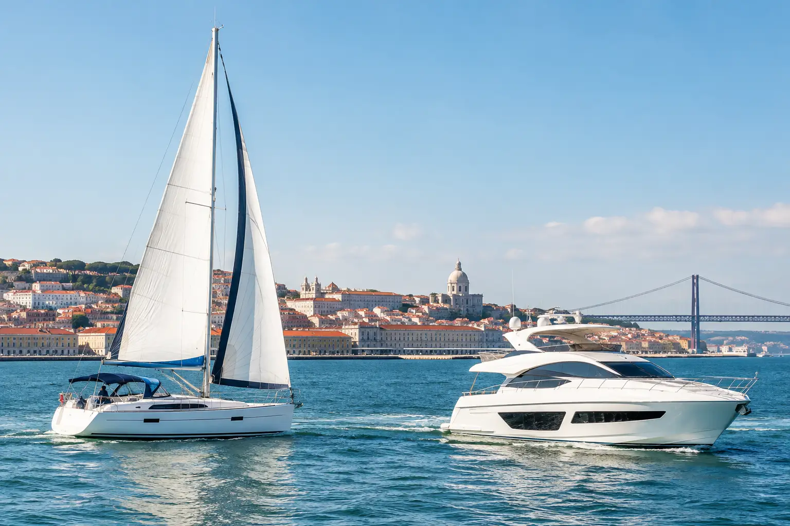 Sailboat Versus Motorboat Experience in Lisbon