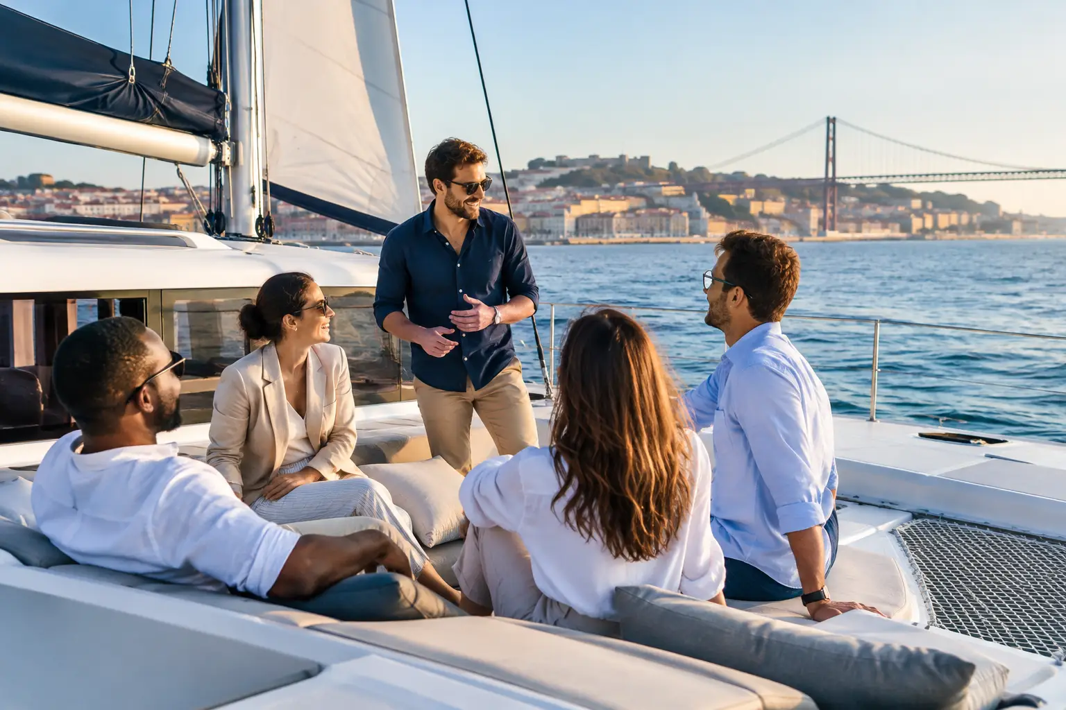 Team Building on a Luxury Catamaran in Lisbon